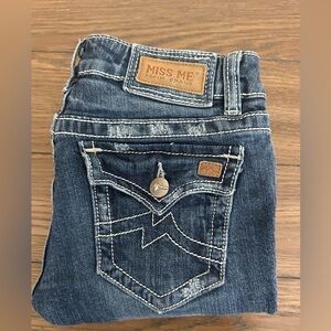 Miss Me Blue Boot Cut Jeans with Distressed Details Size‎ 29 Gently Worn